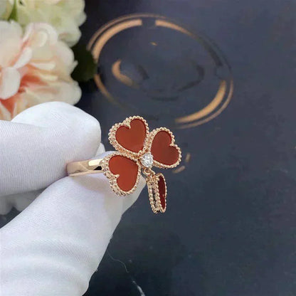 [⭐Aura]SWEET CLOVER CARNELIAN RING