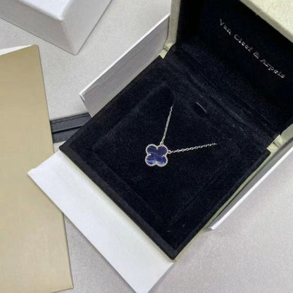 [⭐Aura]CLOVER 15MM PIETERSITE NECKLACE SILVER