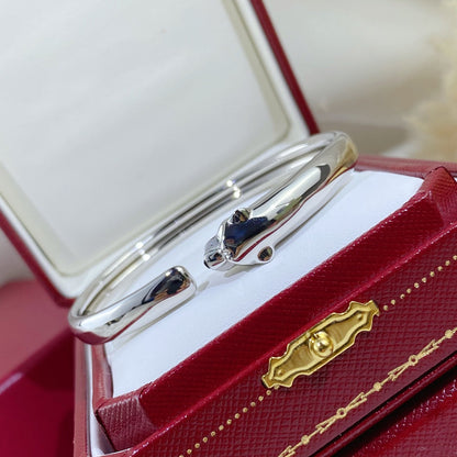 [⭐Aura]PANTHERE SILVER OPEN BRACELET