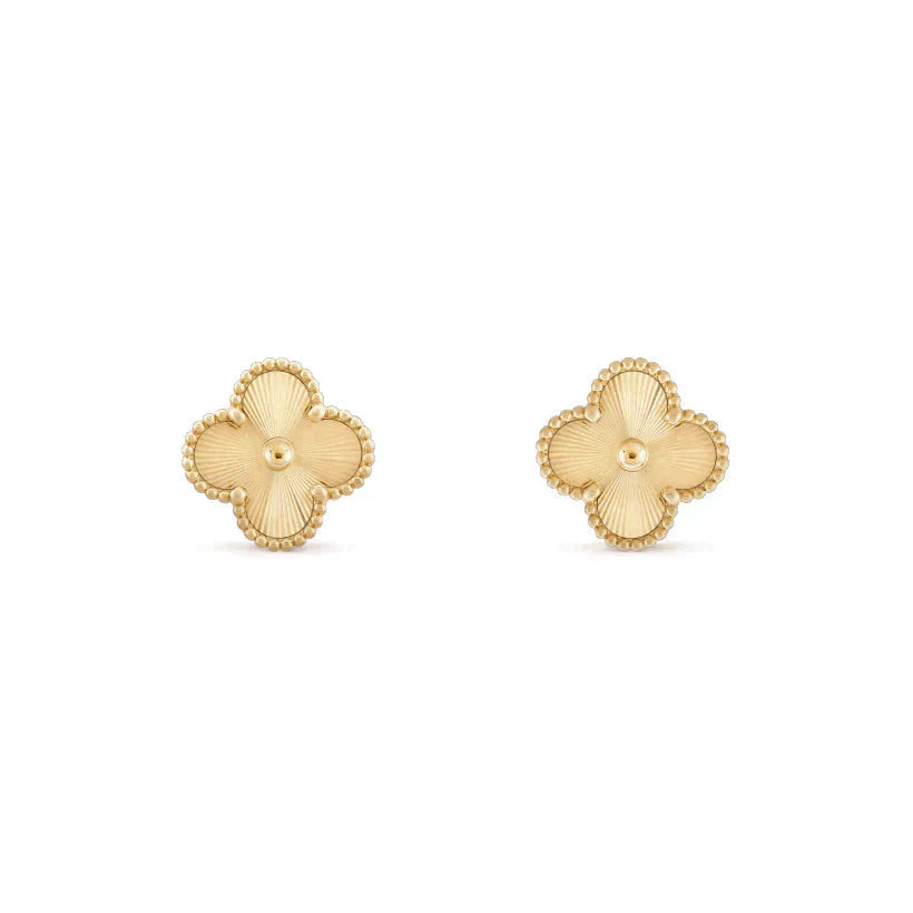 [⭐Aura]CLOVER MEDIUM 1 MOTIFS LASER EARRINGS